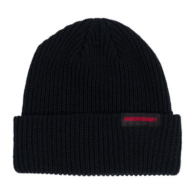 INDEPENDENT BEACON UNISEX LONG SHOREMAN BLACK BEANIE