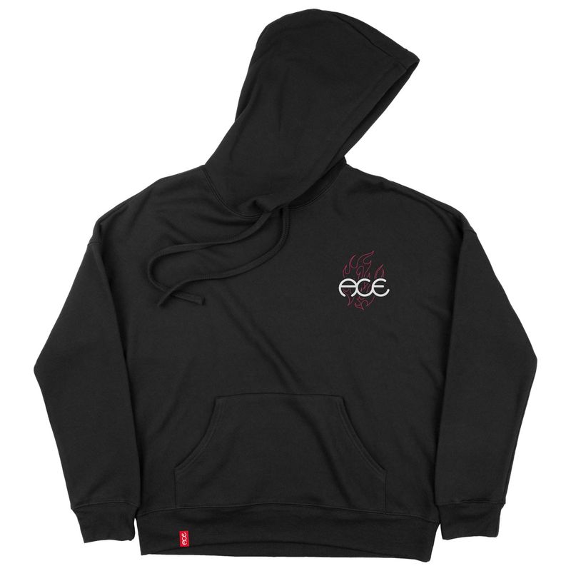 ACE PINSTRIPE BLACK PULL-OVER  HOODIE