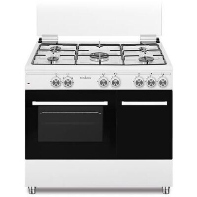 Cucina Elettrica SCHAUB LORENZ 5 fuochi a gas forno elettrico Classe A Dimensioni 90 X 60 Cm Colore Bianco