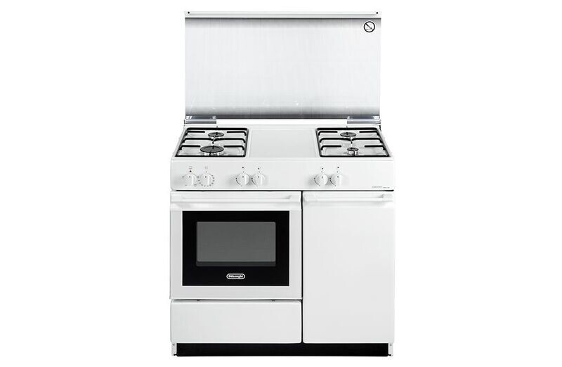 Cucina a gas DE LONGHI 4 fuochi con forno elettrico colore bianco
