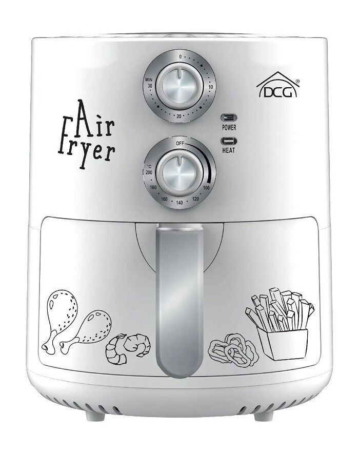 Friggitrice ad aria DCG potenza 1500 W Cestello 3,5 litri colore bianco FR-3507