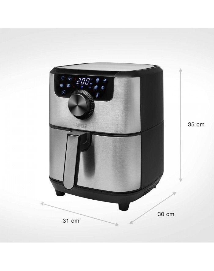 Friggitrice ad aria PRINCESS 1500 W, 4.5 litri, acciaio Inossidabile, 4,5 litri (Smart)  182033