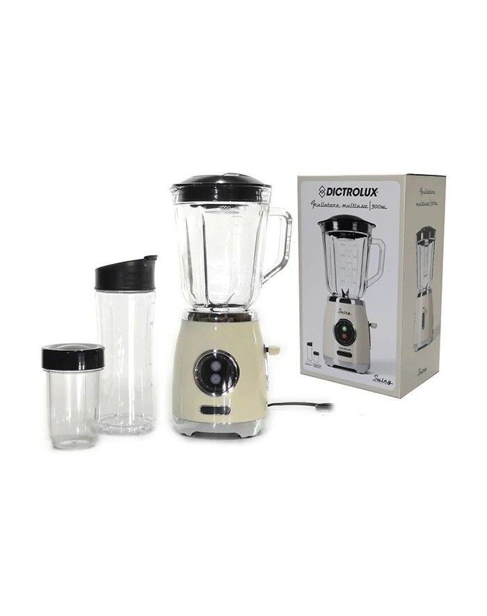 Frullatore elettrico DICTROLUX Lame in acciaio Caraffa 1 L 300W Beige  872802