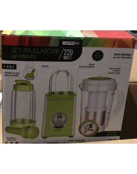 Set Frullatore DICTROLUX con tritatutto potenza 220W capacità 1 litri  872800