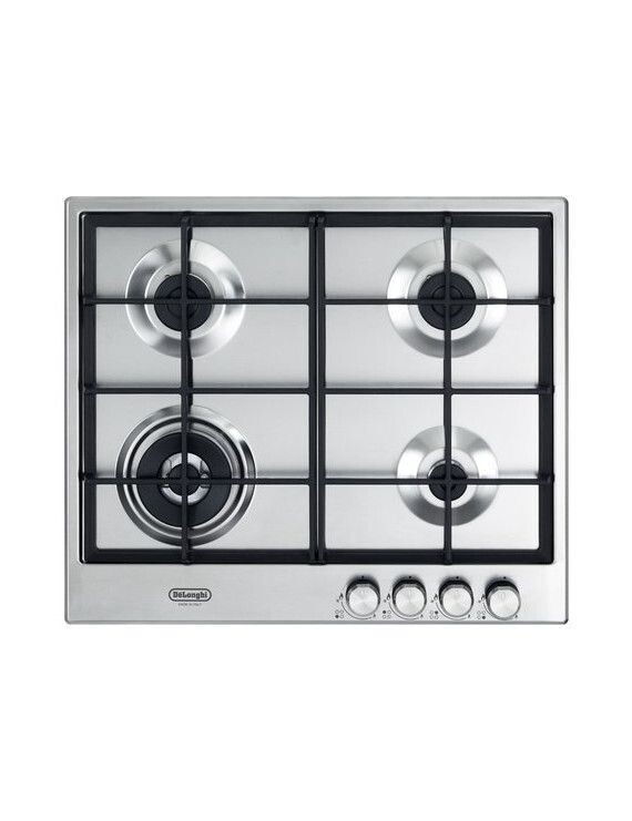 Piano cottura DE LONGHI a Gas 4 Fuochi 60 cm In vetro colore Tortora  SLF 460 LT