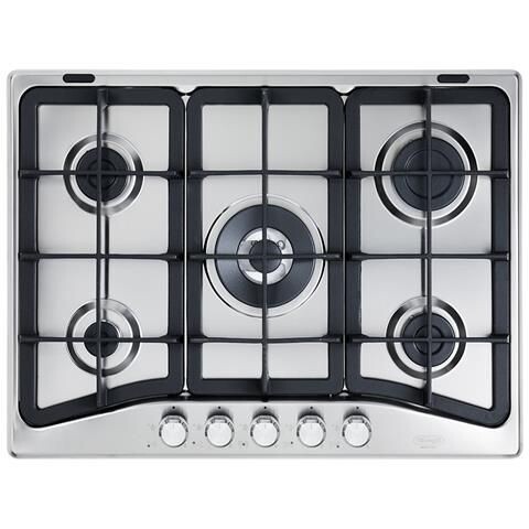 Piano cottura DE LONGHI a Gas 5 Fuochi 70 cm colore inox  PFI 57 GH
