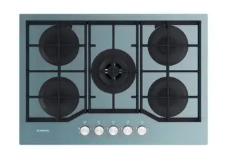 Piano cottura HOTPOINT 5 Fuochi Gas 75 cm colore vetro Ghiaccio  AGS72F/ICE