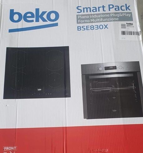 KIT BSE830X Forno elettrico BEKO da incasso 6 funzioni BIE 830X + Piano cottura ad induzione 60 cm HI6443CGT