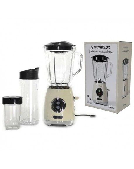 Frullatore Elettrico DICTROLUX Lame In Acciaio Caraffa 1 L 300W Beige 872802