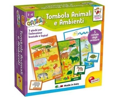 Giochi per bambini - Tombola Animali e Ambienti LIsciani