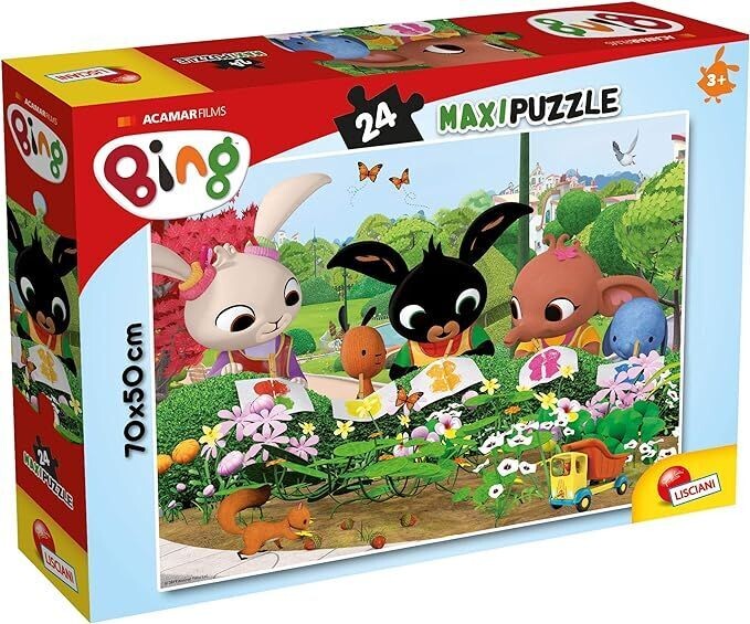 Gioco per bambini -  Lisciani - Osserviamo La Natura Bing Maxi Puzzle, 24 Pezzi, Multicolore, 81219