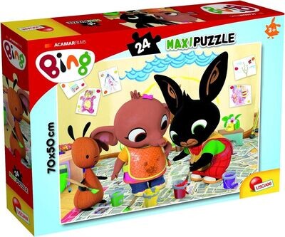 Gioco per bambini - Lisciani - Art Attack Bing Maxi Puzzle, 24 Pezzi, Multicolore, 81202