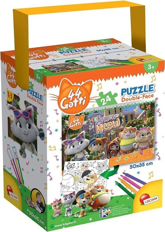 Gioco per bambini -  Lisciani - 44 Gatti Puzzle in a Tub Mini, Multicolore, 24 Pezzi, 76260