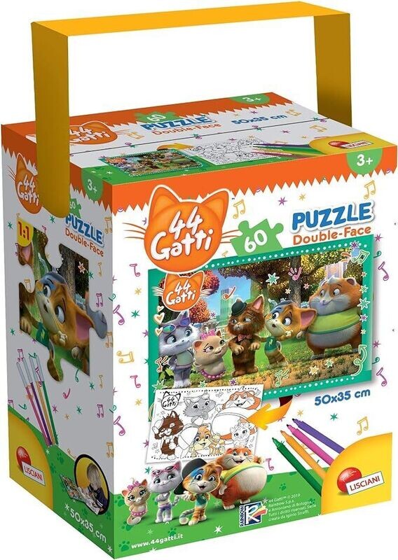 Gioco per bambini -  Puzzle Double Face 44 gatti 60 pz 50x35 76604