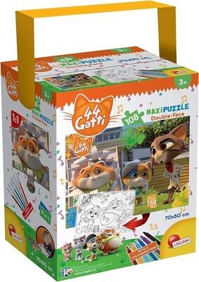 Giochi per bambini - Maxi Puzzle Double Face 44 gatti 108pz 70x50 81264