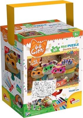 Giochi per bambini - Maxi Puzzle Double Face 44 gatti 48pz 70x50 76604