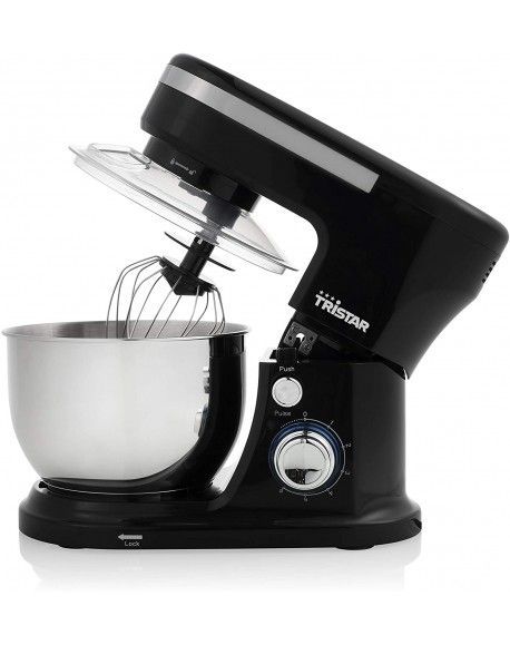 Impastatrice Da Cucina TRISTAR 1000 W, 4 Litri Colore Acciaio Inox, Nero Cod: MX-4837