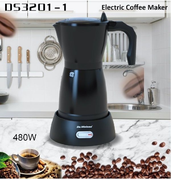 Caffettiera elettrica DE MAISON 480 W, 0,3 Litri, colore Nero  DS3201-1
