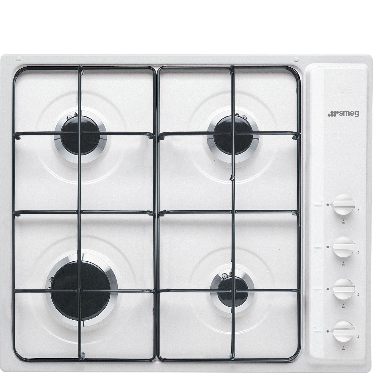 Piano Cottura SMEG a Gas 4 Fuochi 60 cm Colore Bianco cod: S64SB -  OUTLET