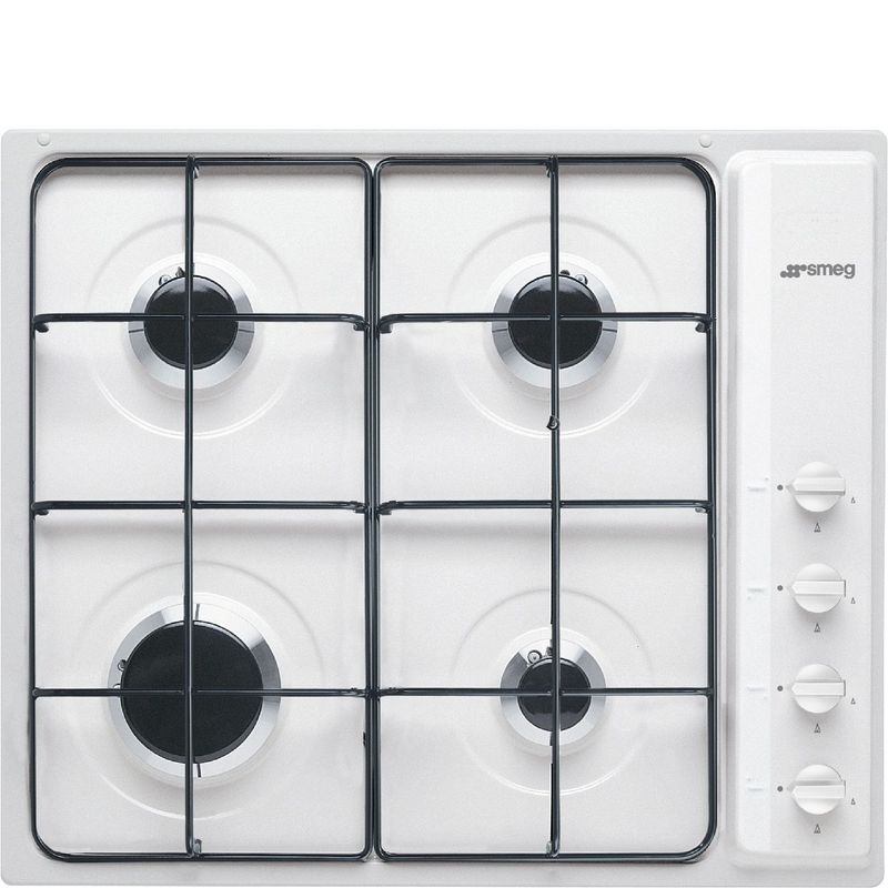 Piano Cottura SMEG a Gas 4 Fuochi 60 cm Colore Bianco cod: S64SB -  OUTLET