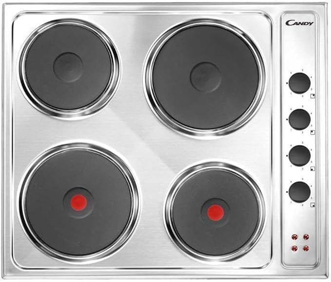 Piano Cottura (COM) CANDY Elettrico 4 Zone Cottura da 60 cm Colore Inox cod: CLE64X -  Prodotto OUTLET