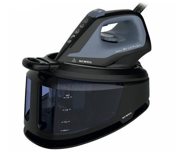 Ferro da stiro KUMTEL con caldaia 1.5 lt 2400 W colore Nero/azzurro HSS-01
