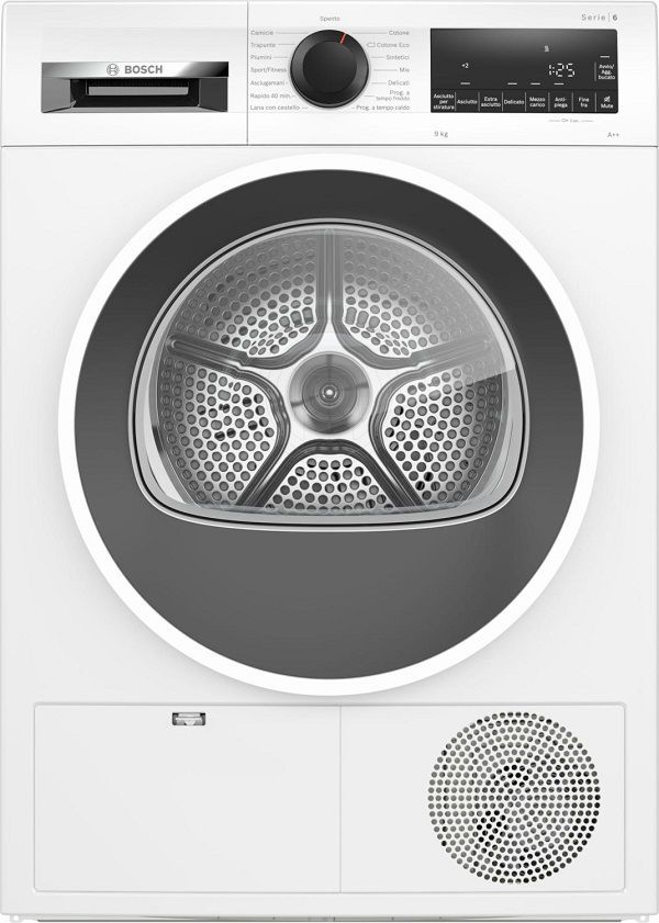 Asciugatrice BOSCH  9 Kg Classe A++ a pompa di calore WQG24108IT