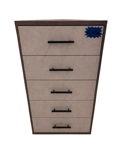 Base 5 Cassetti colore Ossido Con frontale bianco Cemento   1405
