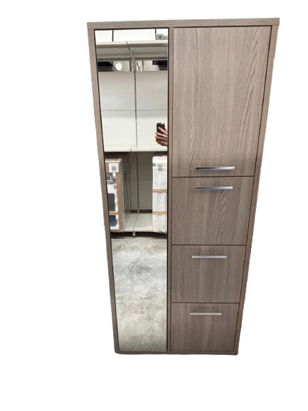 Armadio 3 Ribalte + Anta + Anta Specchio colore Olmo 3610