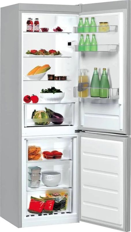 Frigorifero INDESIT Combinato Low Frost Classe A+ Capacità Netta 339 Litri Colore Inox LI8S2ES