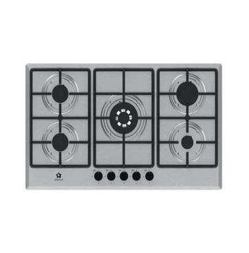 Piano cottura STAYLUX da Incasso a Gas 5 fuochi 90 cm colore acciaio Inox/Ghisa M9-50BTF