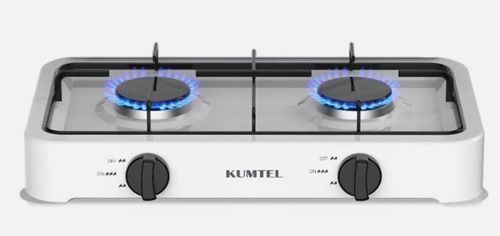 Fornello a gas 2 fuochi bianco Kumtell HGCL-1005W