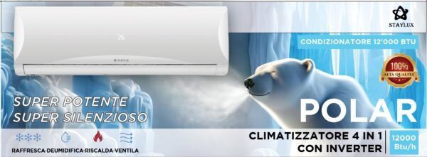 Climatizzatore STAYLUX Fisso MonoSplit 12000 BTU Classe A++ / A+ Inverter