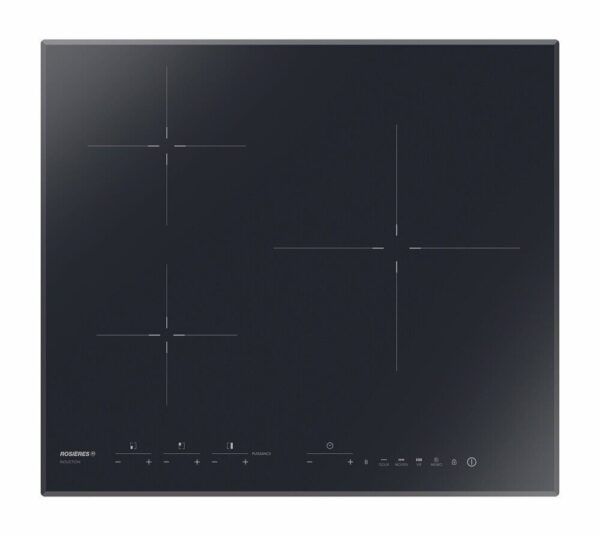 Piano Cottura ROSIERES a induzione 3 Fuochi 60 cm Colore vetro nero RID346BV