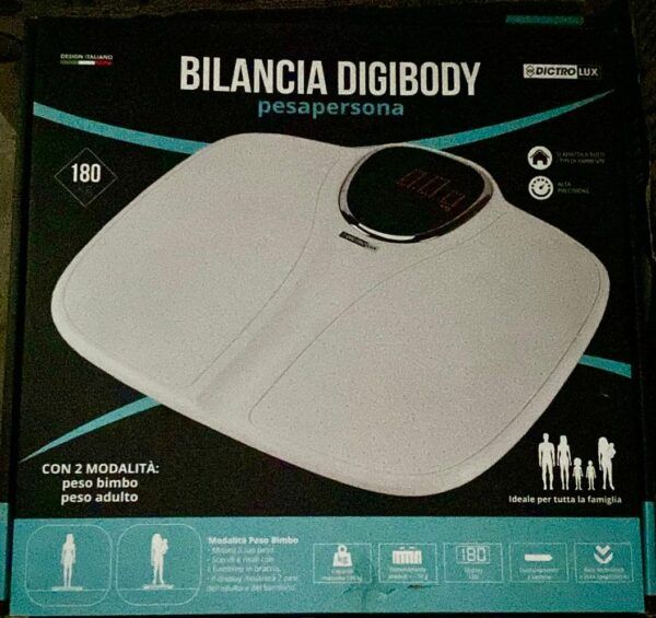 Bilancia Pesapersone DICTROLUX "DIGIBODY" display Lcd Max 180KG 580024