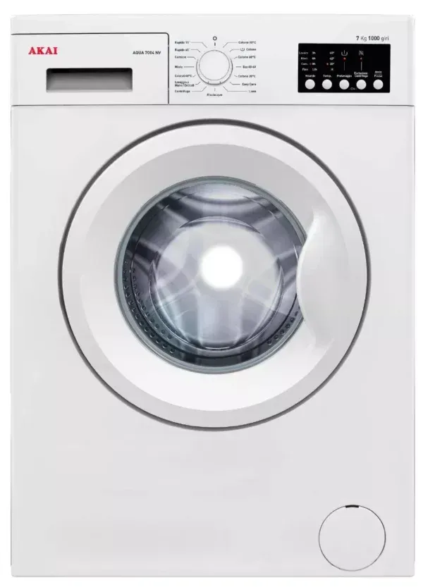 Lavatrice AKAI  7 Kg Classe D Centrifuga 1000 giri cod: AQUA7004NV/T