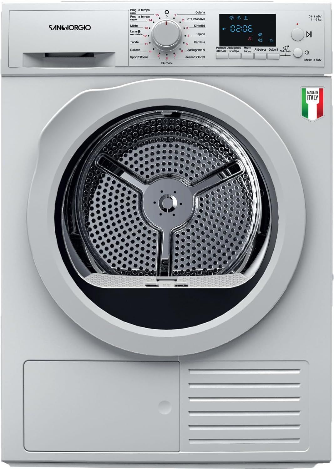 Asciugatrice SANGIORGIO Standard 8 Kg Classe A++ a pompa di calore Inverter SDR8I