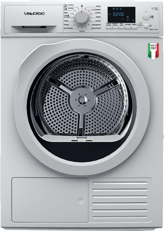 Asciugatrice SANGIORGIO Standard 8 Kg Classe A++ a pompa di calore Inverter SDR8I