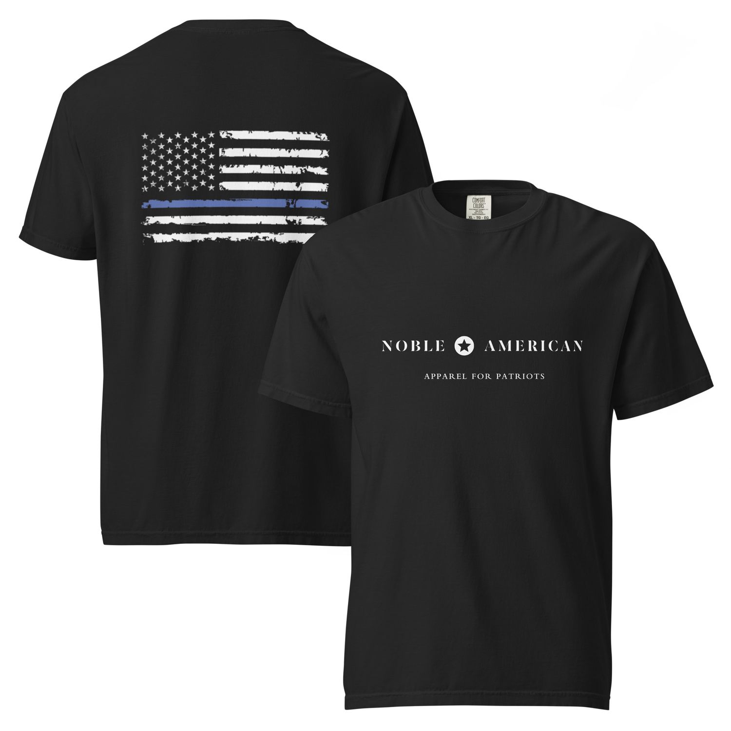 Thin Blue Line Flag Unisex garment-dyed heavyweight t-shirt