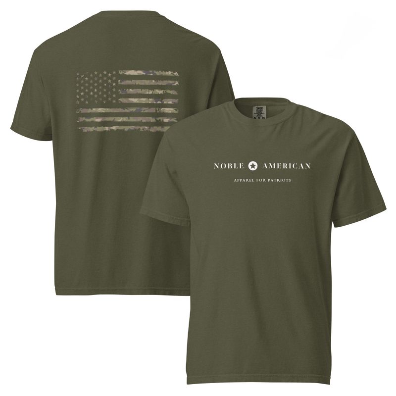 Camo Flag garment-dyed heavyweight t-shirt
