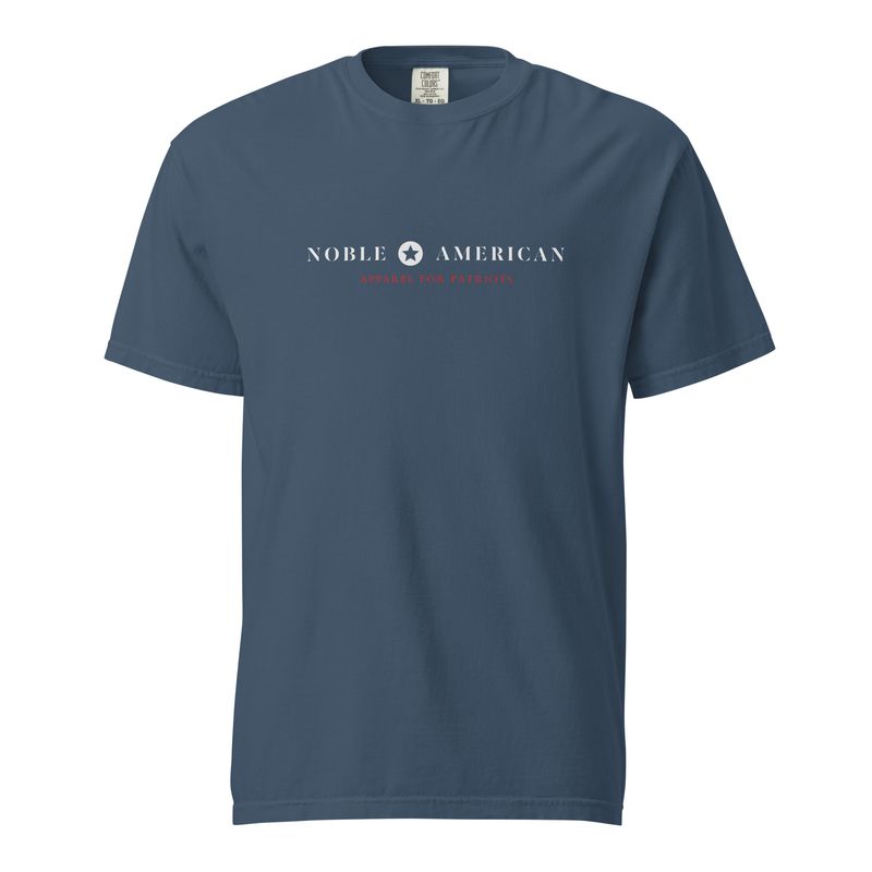 Brand Slogan (white/red) garment-dyed heavyweight t-shirt