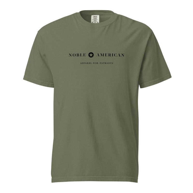 Brand Slogan (black) garment-dyed heavyweight t-shirt