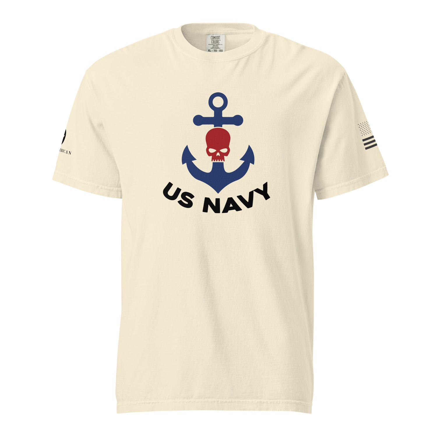 USN Anchor &amp; Skull garment-dyed heavyweight t-shirt