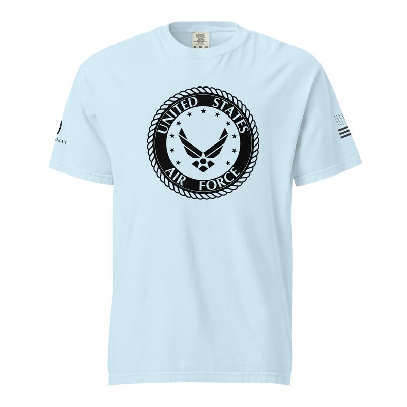 USAF Black Alternate Seal garment-dyed heavyweight t-shirt