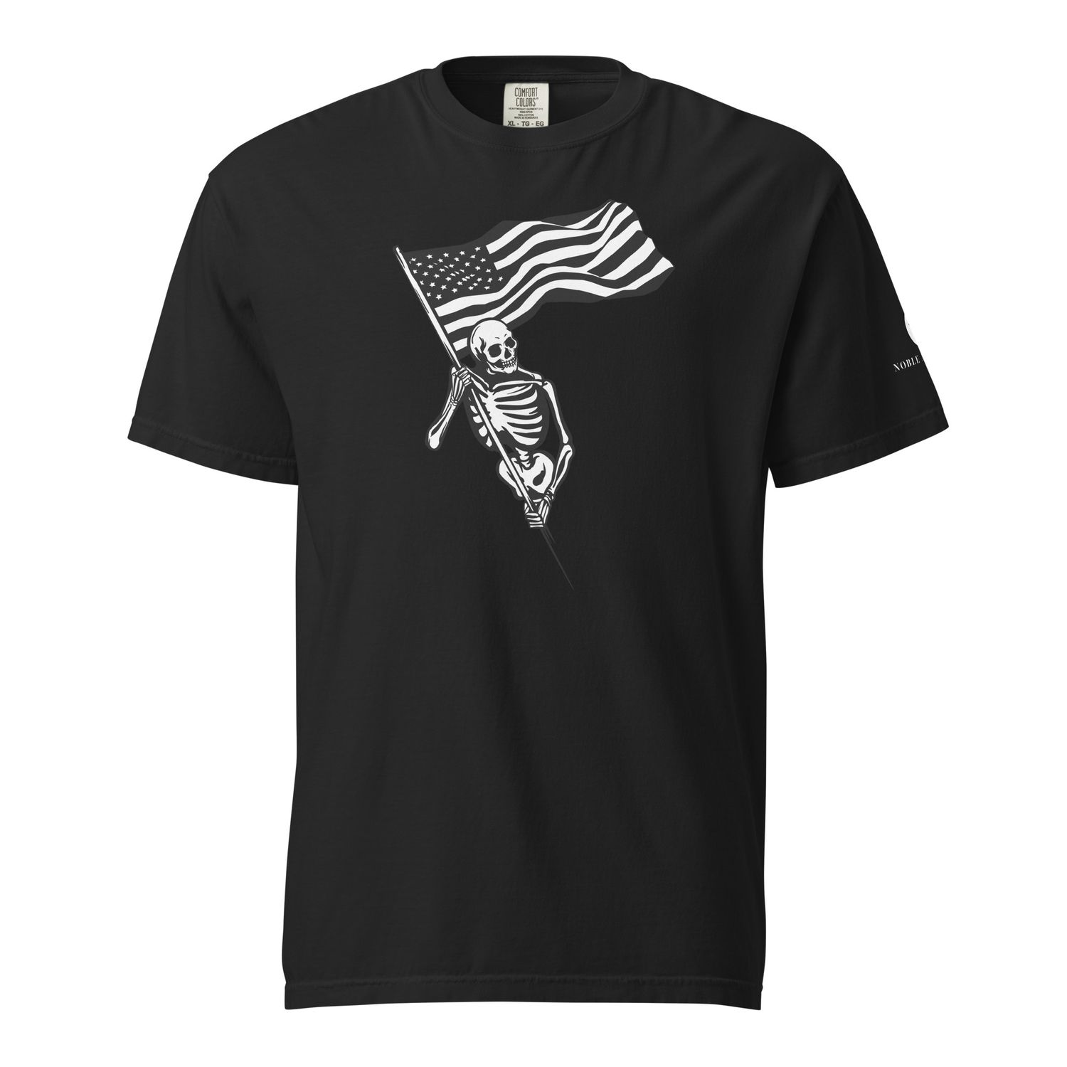 Skeleton &amp; Flag garment-dyed heavyweight t-shirt