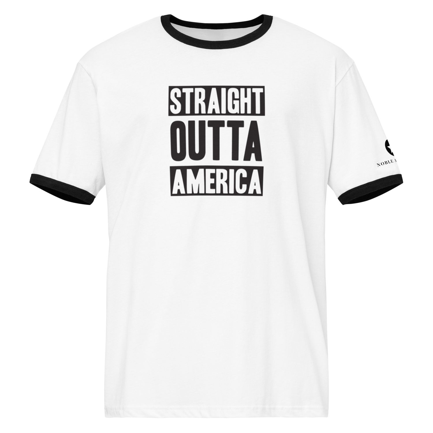 Straight Outta America ringer t-shirt
