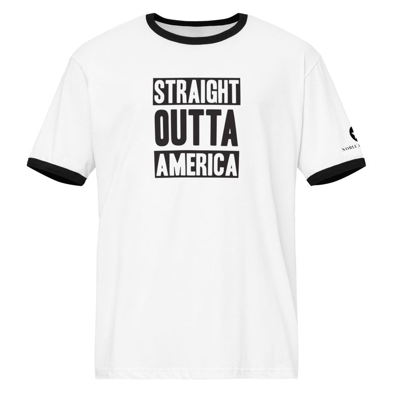 Straight Outta America ringer t-shirt