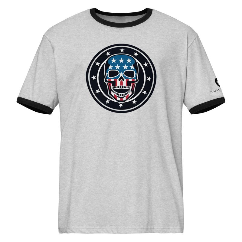 Vintage Patriot Skull ringer t-shirt