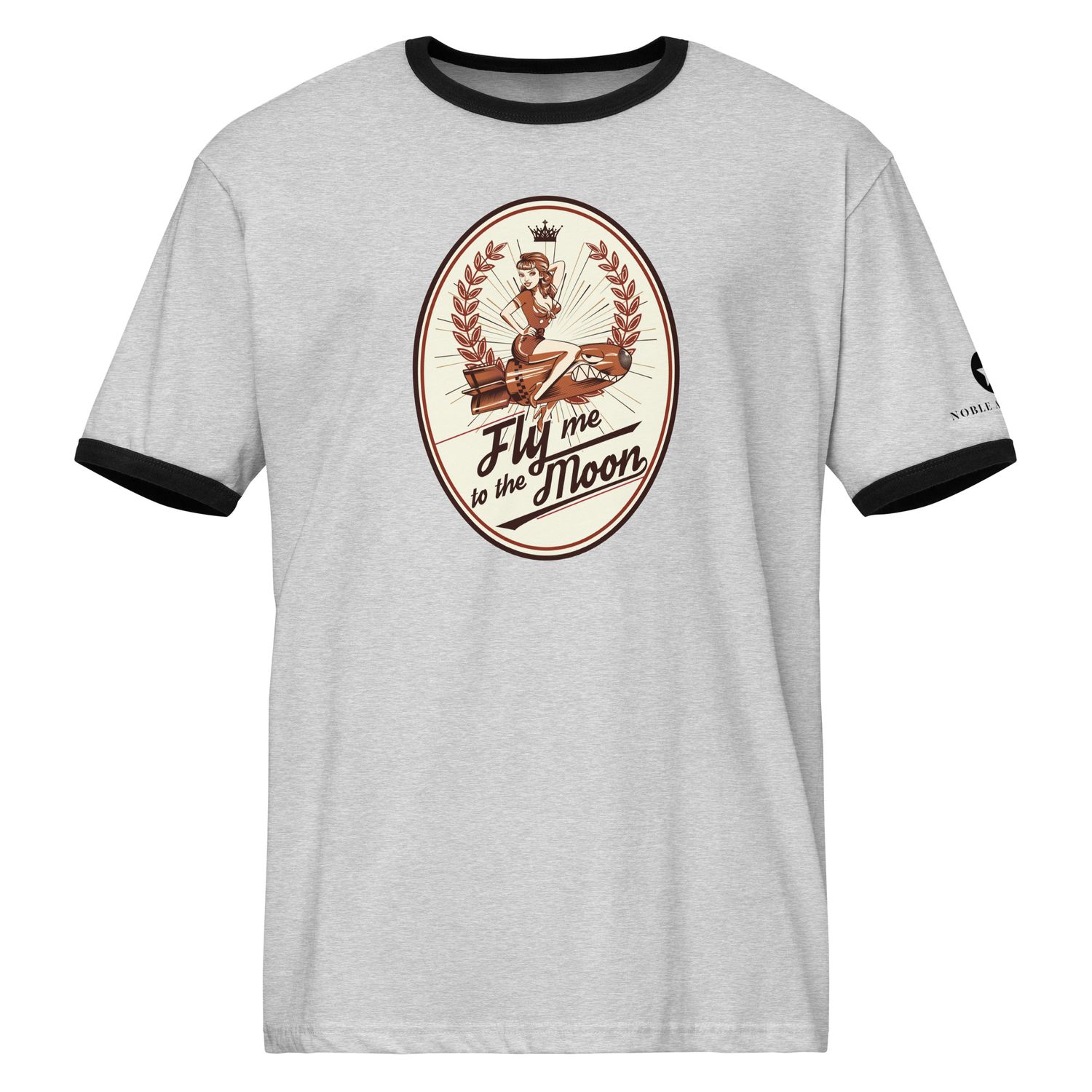 Fly Me to the Moon ringer t-shirt