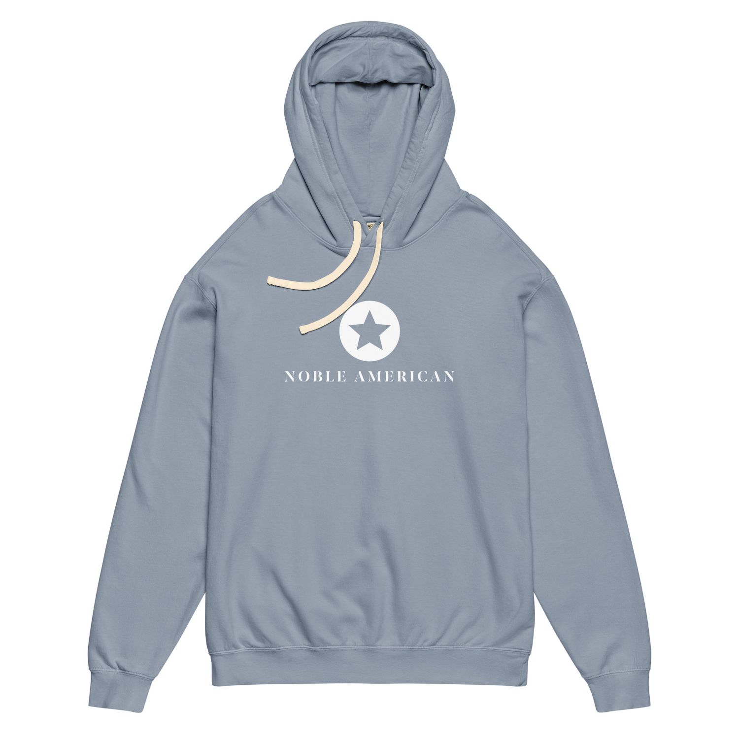 NA Logo garment-dyed lightweight hoodie